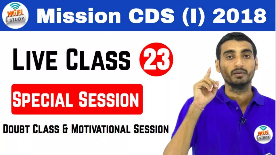 10 00 am special doubt clearing & motivational session by vivek sir for cds & afcat 2018 i day#23
