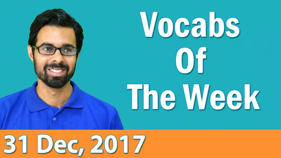 Vocab weekly revision video