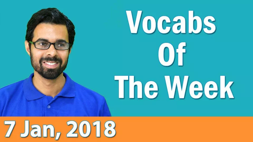 Vocab weekly revision video