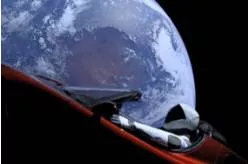 Congratulations  elon musk  earth’s first interplanetary litterbug