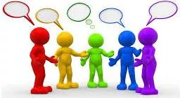 Discourse  - (Communication of thought by words; talk; conversation)