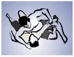 Grappling  - (Struggle to deal with or overcome (a difficulty or challenge).)