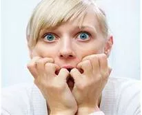 Jittery  - (Nervous or unable to relax.),(चिड़चिड़ा, परेशान, बेचैन