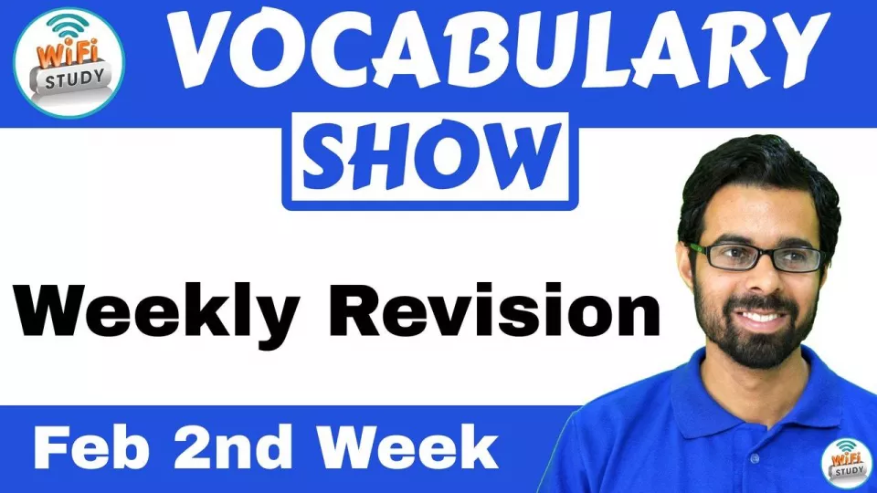 Weekly vocab revision video