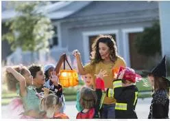 Dole out  - (To distribute something to someone.)