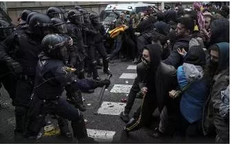 Mass protests across catalonia after ex leader’s arrest