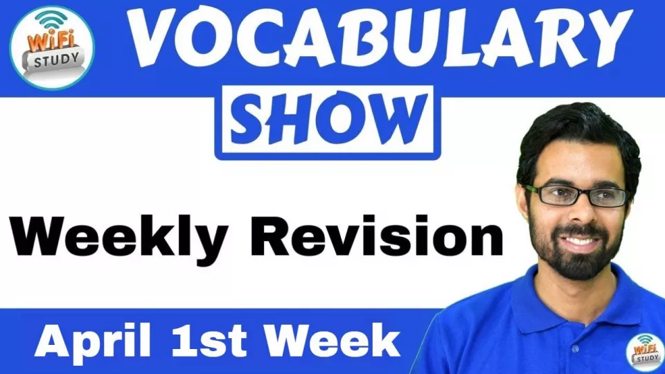 Vocab weekly revision video