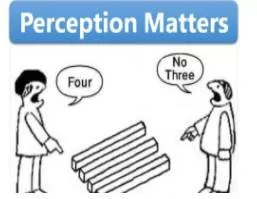 Perception  - The art of perceiving things through mind, cognition.