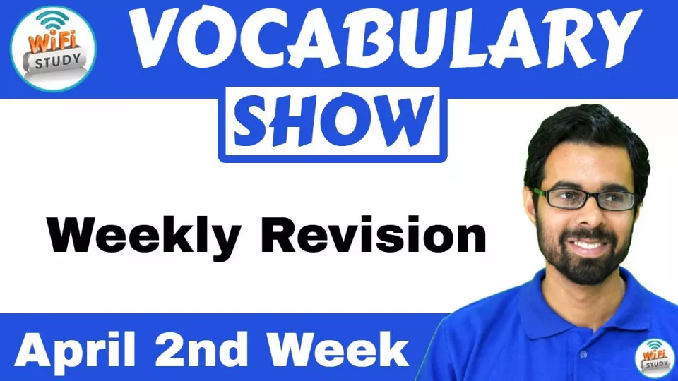 Vocab weekly revision video