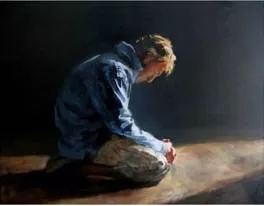 Contrite  - (Feeling very sorry and guilty for something bad that you have done: