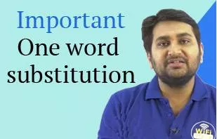Important one word substitution