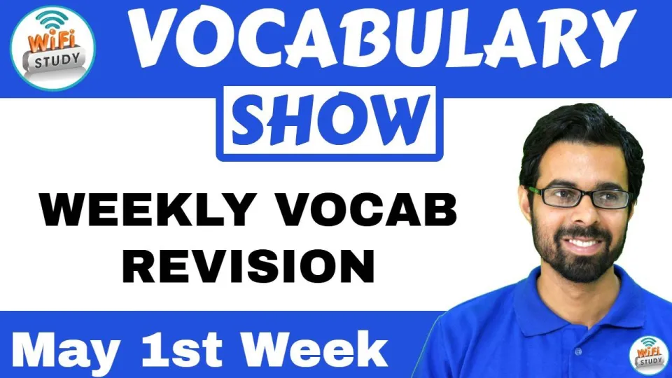 Vocab weekly revision video