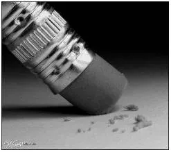 Efface  - To remove something intentionally/ erase.