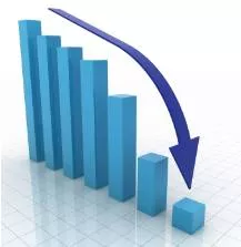 Dwindle  - Diminish gradually in size, amount, or strength.