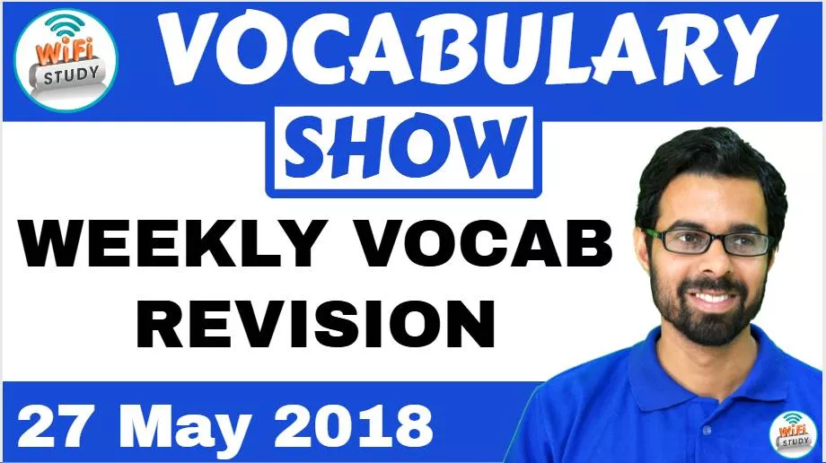 Vocab weekly revision video