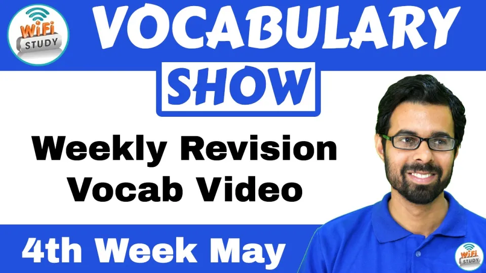 Vocab weekly revision video