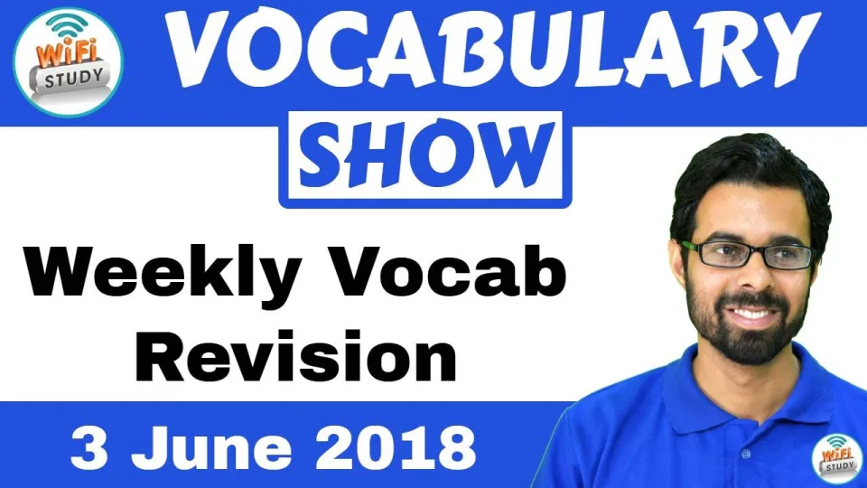 Vocab weekly revision video