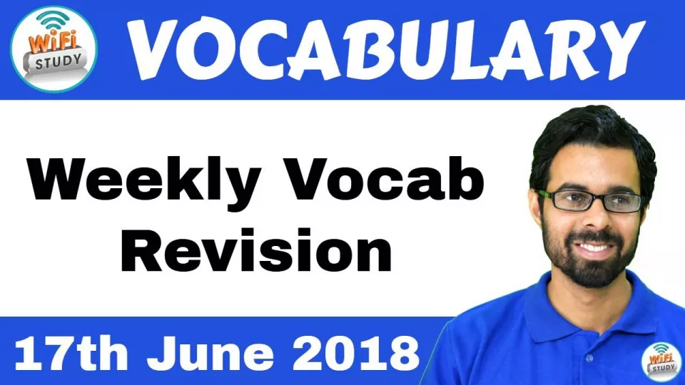 Vocab weekly revision video