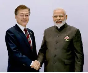 Moon shine  on india south korea ties