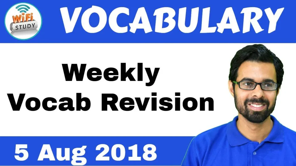 Vocab weekly revision video