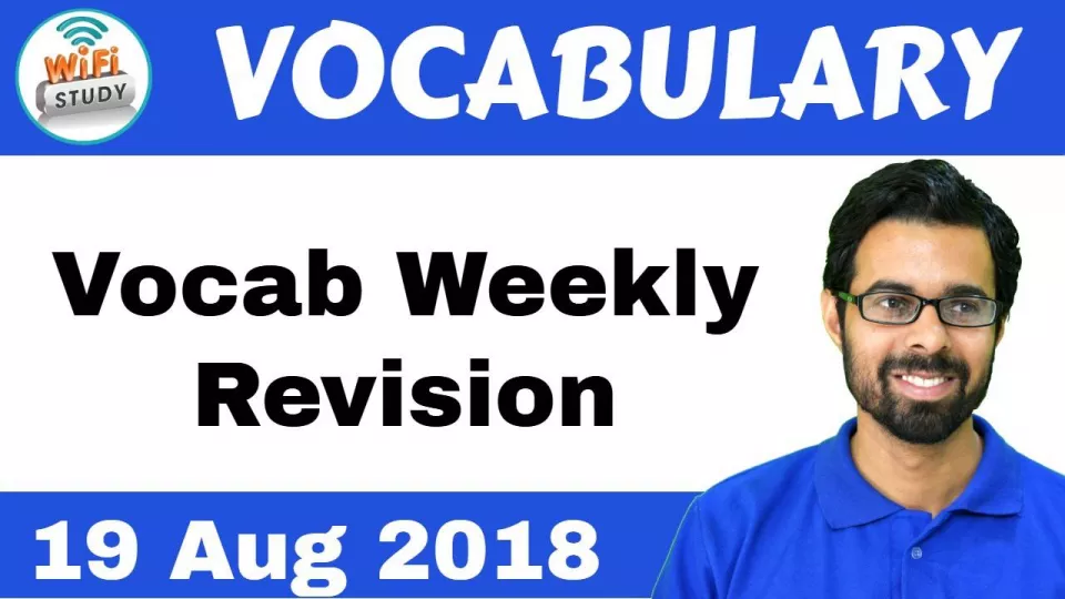 Vocab weekly revision video