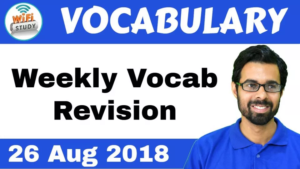 Vocab weekly revision video