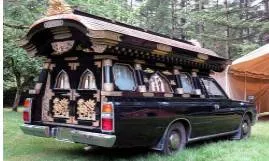 Hearse  - Support for burial.