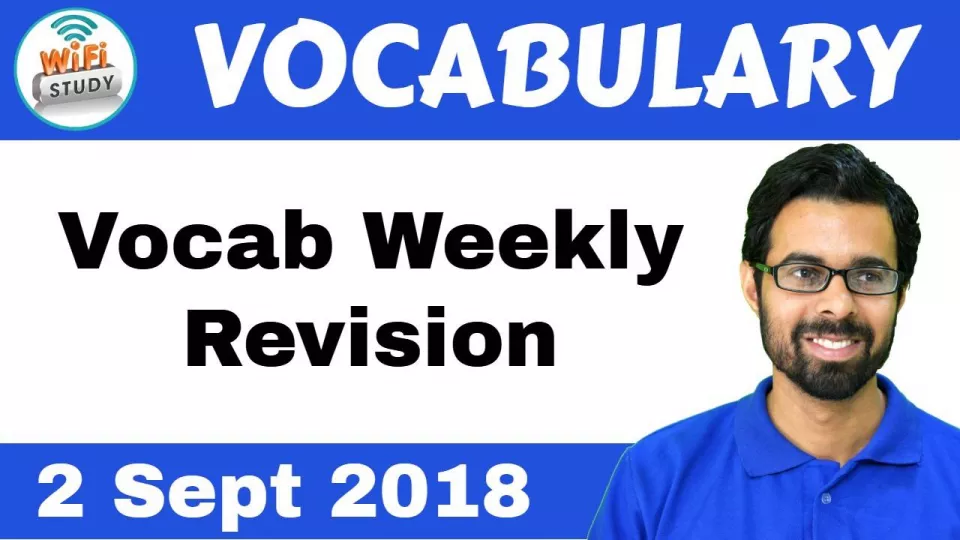 Vocab weekly revision video