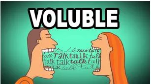 Voluble  - (of a person) talking fluently, readily, or incessantly.