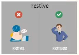 Restive  - (of a person) unable to remain still, silent, or submissive, especially because of boredom or dissatisfaction.