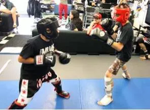 Spar  - To practise fighting with someone.