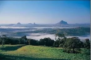 Hinterland  - A region in the middle part of a country, esp. a large country, that is far from cities or the coast: