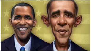 Caricature  - A picture, description, or imitation of a person in which certain striking characteristics are exaggerated in order to create a comic or grotesque effect.