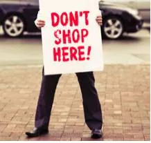Boycott  - To refuse to buy a product or take part in an activity as a way of expressing strong disapproval.