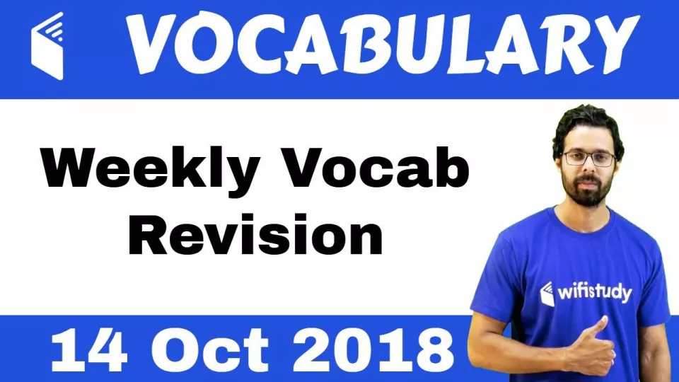 Vocab weekly revision video