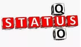 Status quo  - The present situation: