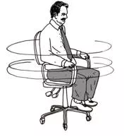 Swivel  - Turn around a point or axis or on a swivel.