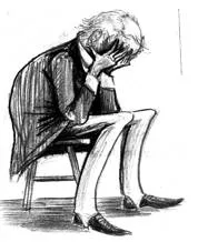 To be in the doldrums  - Depressed or in low spirits.