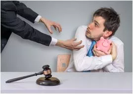 Sequestration  - The act of taking temporary possession of someone's property.
