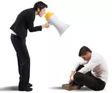 Reproach  - To criticize someone, especially for not being successful or not doing what is expected.