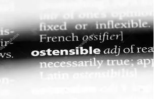Ostensible  - Stated or appearing to be true, but not necessarily so.