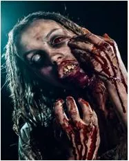 Gory  - Involving or showing violence and bloodshed.