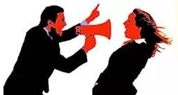 Bluster  - Loud, aggressive, or indignant talk with little effect.