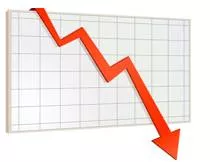 Lapse  - Drop to a lower level, as in one's morals or standards.