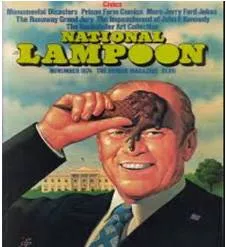 Lampoon  - Publicly criticize (someone or something) by using ridicule, irony, or sarcasm.