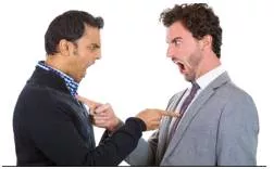 Recrimination  - Arguments between people who are blaming each other: