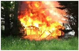 Conflagration  - An extensive fire which destroys a great deal of land or property.