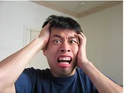 Hysterical  - Affected by or deriving from wildly uncontrolled emotion.