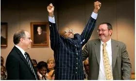 Exonerate  - To free from a charge of wrongdoing.