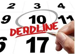 Overdue  - Not having arrived, happened, or been done by the expected time.